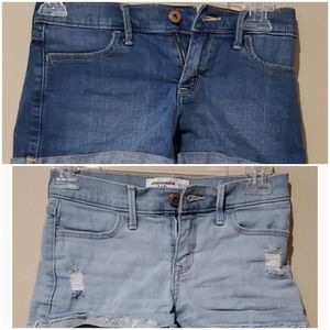 Abercrombie (2) Jean Shortie Short Piece Lot